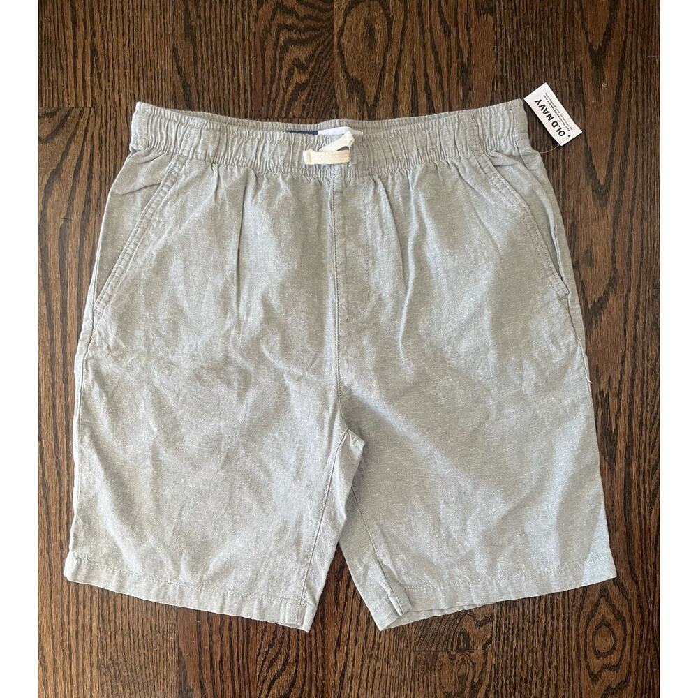 Old navy women’s relaxed shorts Sz. XXL linen/cotton blend grey NWT